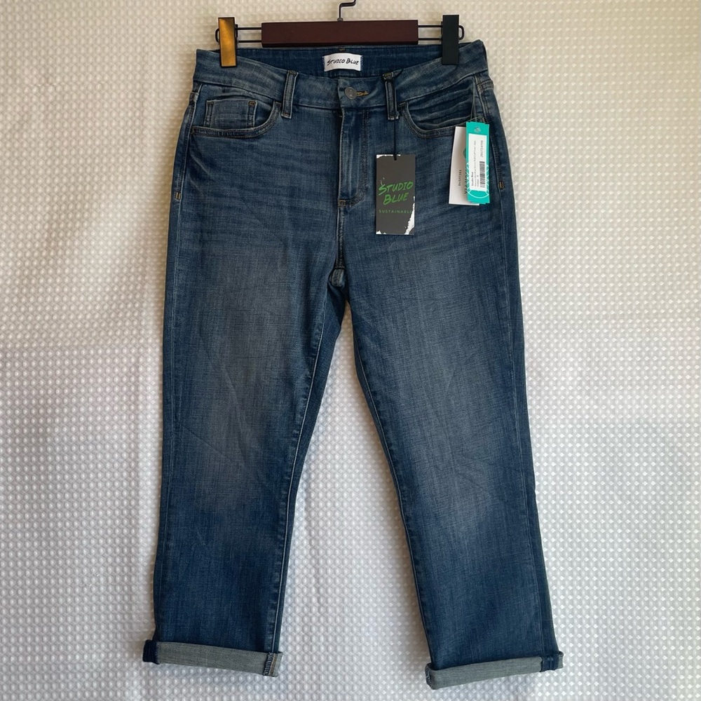 ⁠NWT Studio Blue Kenova Mid Rise Skinny Capri Jeans Stitch Fix 28 Sz 6‎ Cropped⁠